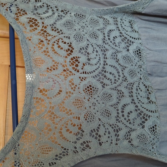 EUC Cacique Gray Lace Sleep Set - Picture 3 of 8